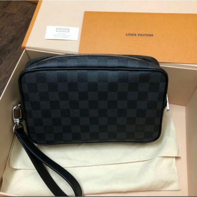 LV Kasai Pochette Damier Graphite