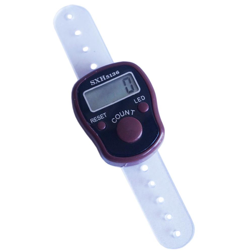 Alat Hitung Jari atau Tasbih Digital Cincin Finger Counter Coklat