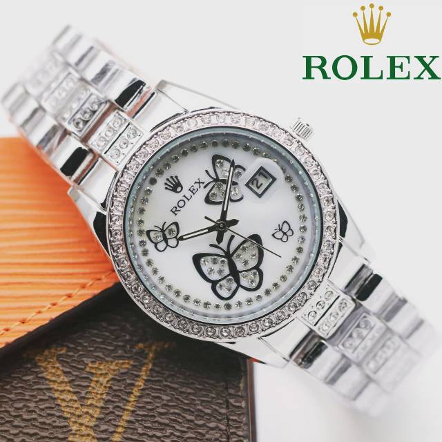 Jam Tangan Rolex Kupu Kupu Super Mewah Dan Elegan - Jam Tangan Wanita - Rolex Kupu Kupu - R1