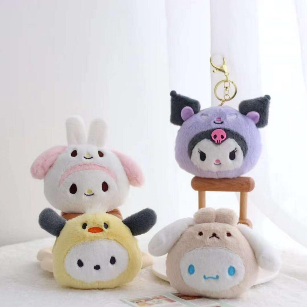 Dompet Koin Cartoon Model Kuromi melody Bahan Plush