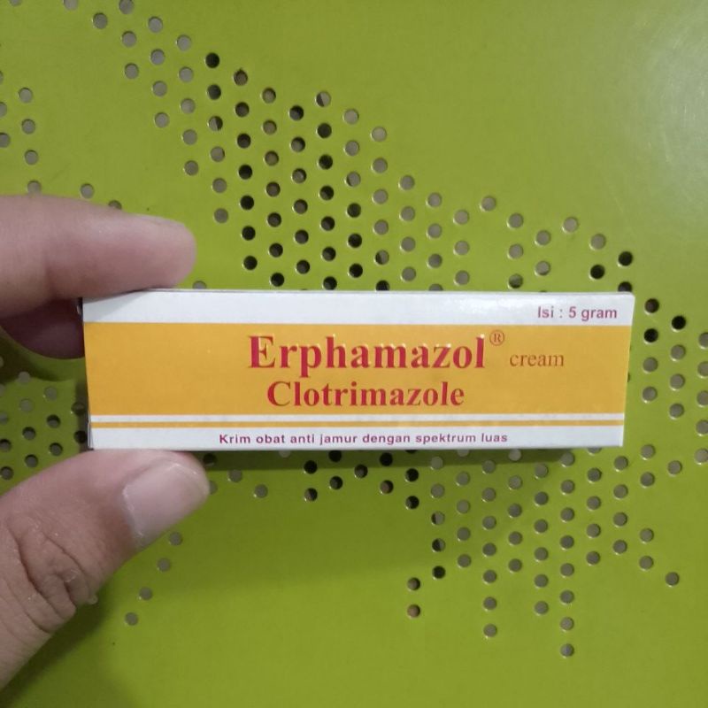 Erphamazol® Cream 5 g (Salep Gatal Jamur, Panu, Lipatan, Jari)