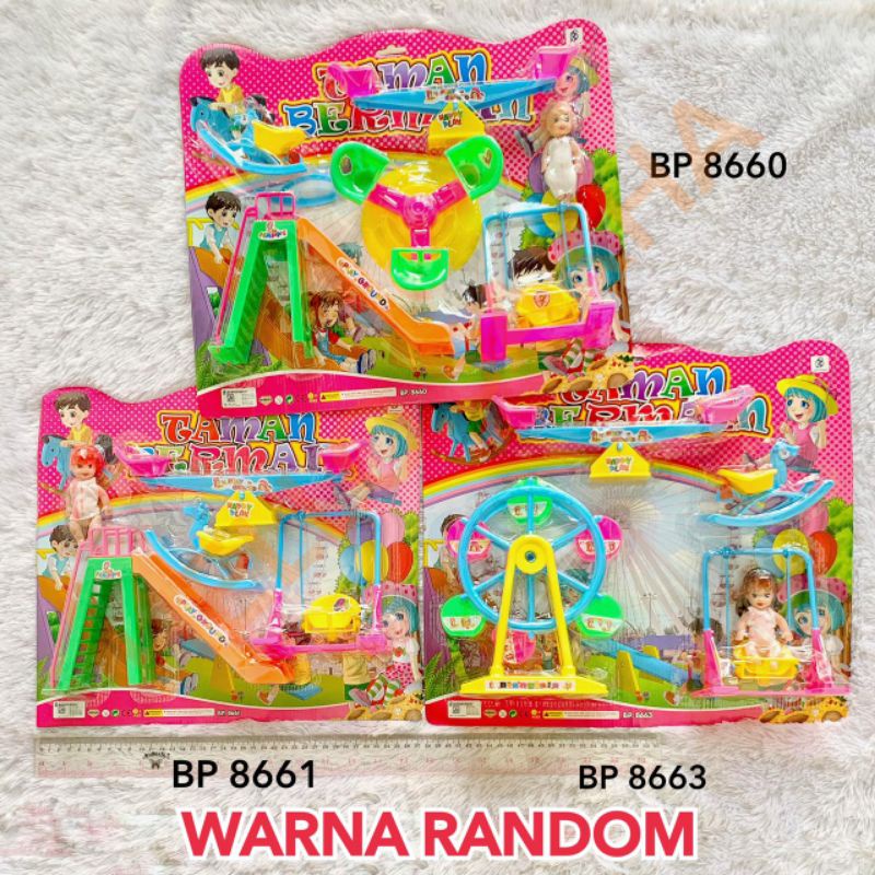 MAINAN TAMAN BERMAIN BESAR DAN LENGKAP BONUS BONEKA ANAK BAYI/ PLAYGROUND PEROSOTAN BIANGLALA AYUNAN