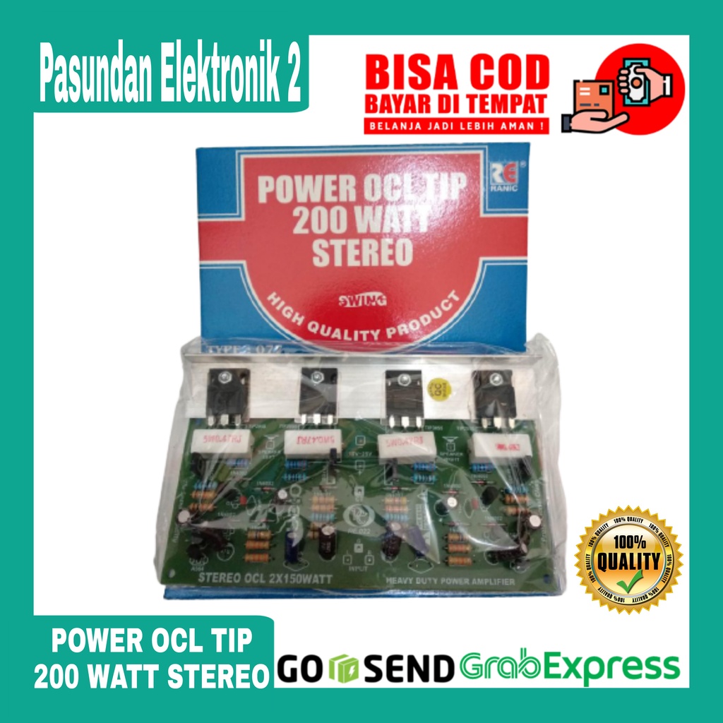Kit Power Amplifier OCL 200 Watt Stereo t077