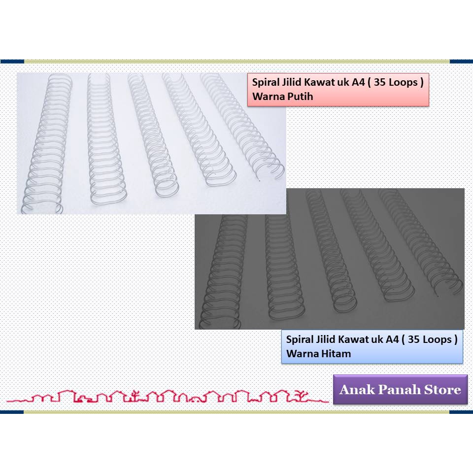 

Spiral Kawat Jilid Ukuran A4 35 Loops merk Hombo