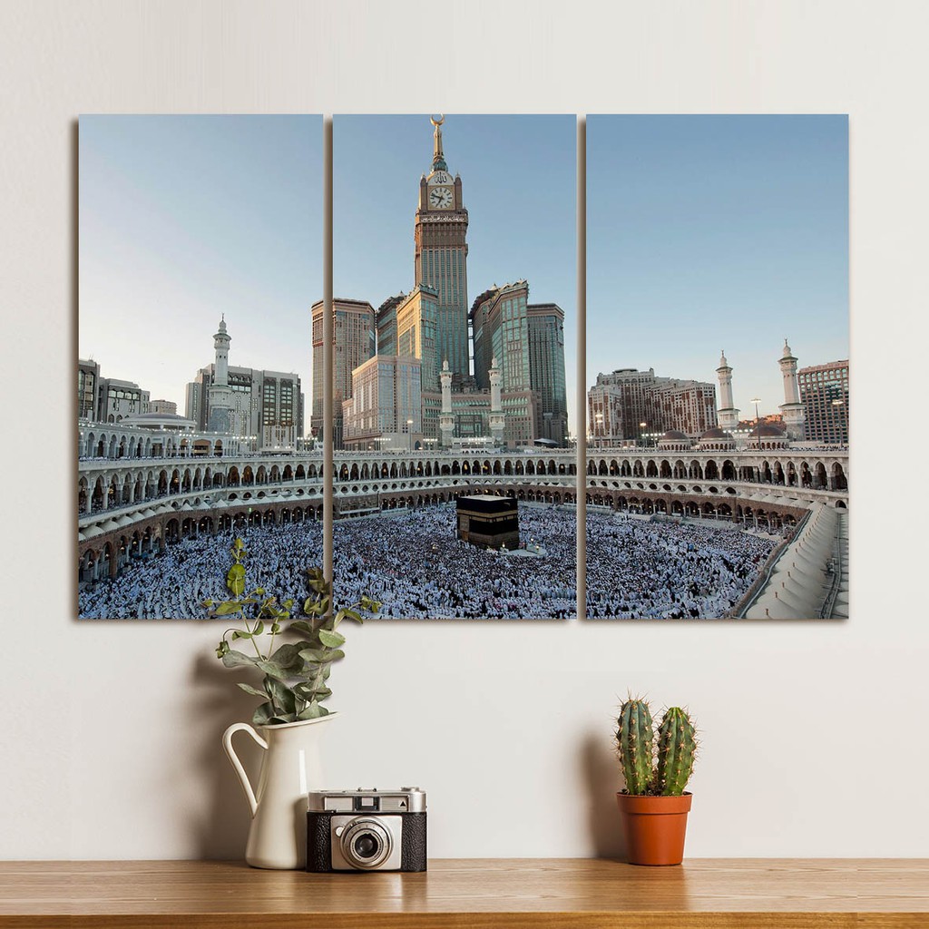 Kabah Masjidil Haram Kaligrafi Paket Dekorasi Islam Hiasan Dinding Pajangan Walldecor Wallpaper