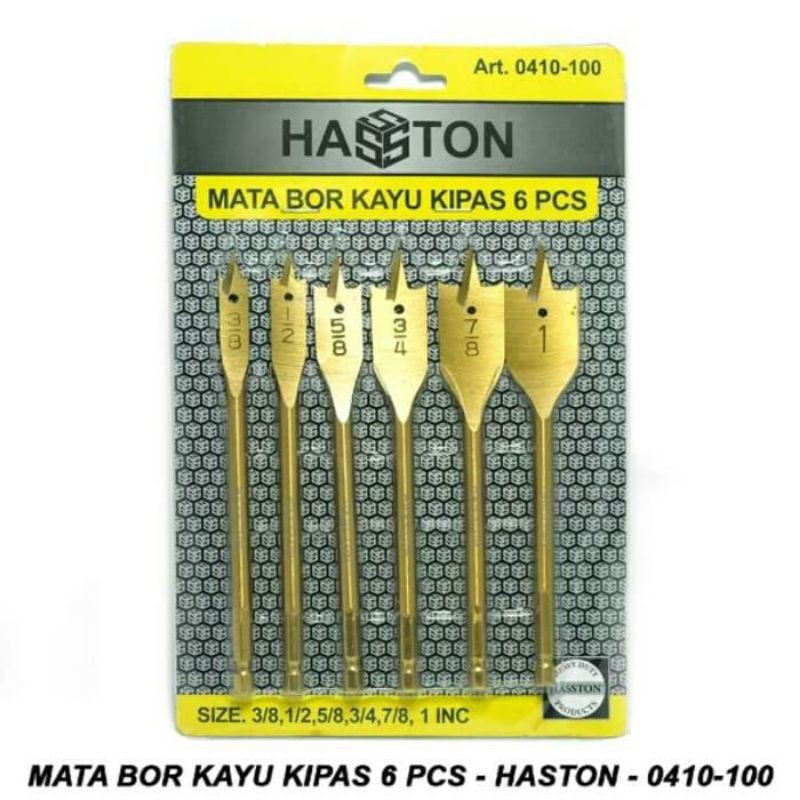 Mata Bor Kayu Kipas 6 Pcs - Haston - 0410-100