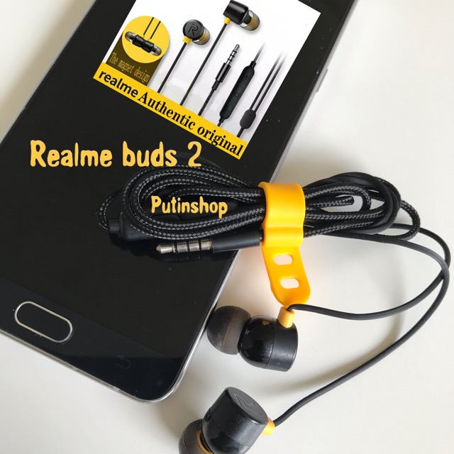 (P) Headset earphone handsfree Realme buds 2