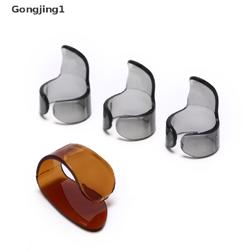 Gongjing1 4pcs Pick Gitar 1 Jempol 3 Jari