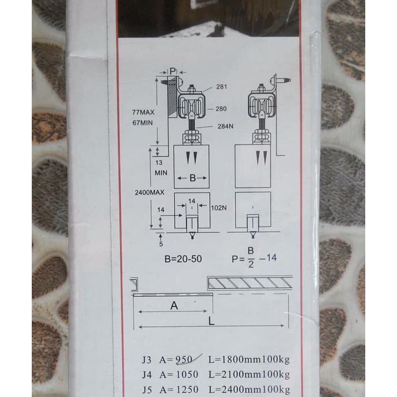 READY STOK REL PINTU DORONG SOLIGEN/REL PINTU GESER/PINTU DORONG J5