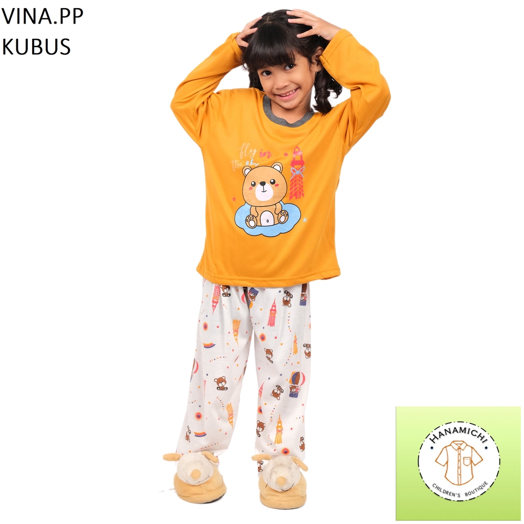 Hanamichi VINA.PP Baju Tidur Anak Lengan Panjang Bergambar