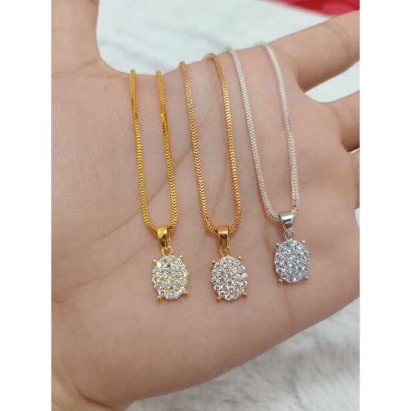 KALUNG MILANO DAN LIONTIN PERAK 925 IMPORT