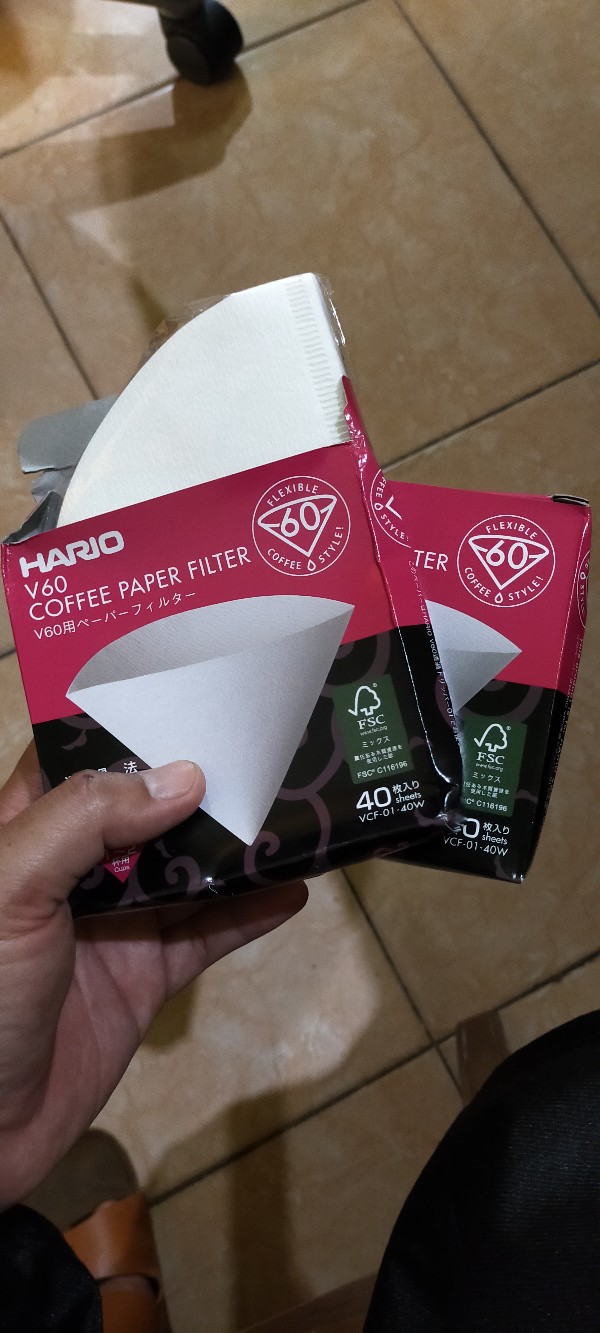 Hario V60 Paper Filter 01 - Kertas Saring Kopi Vcf-01-40w