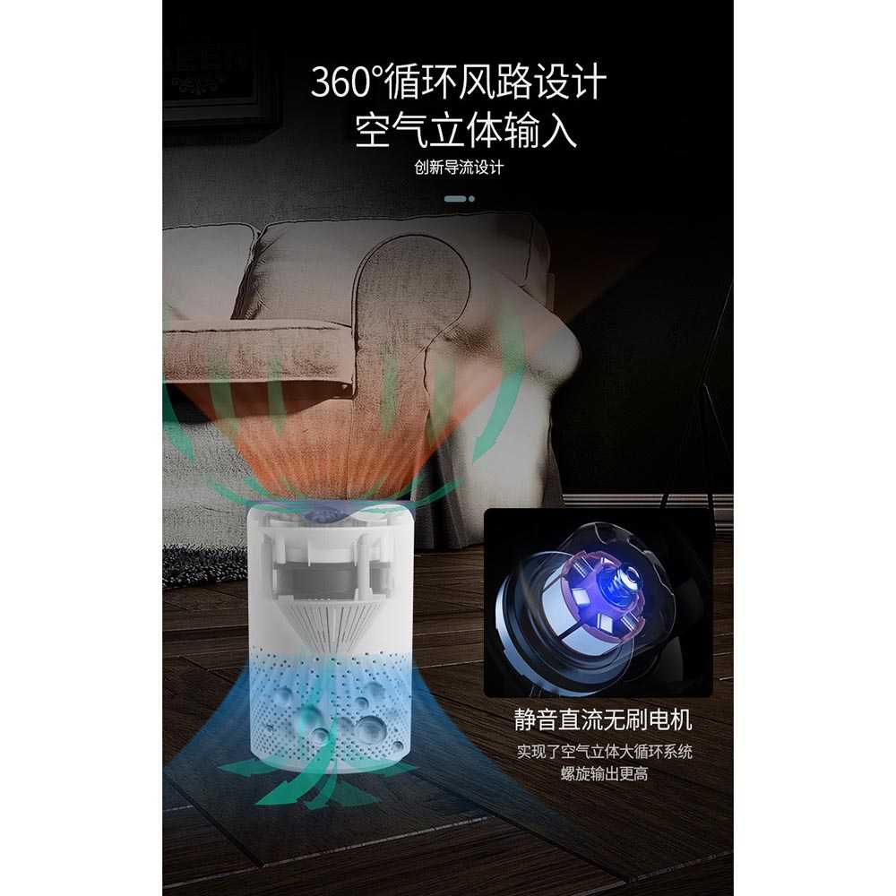 Homecreativez Pembersih Udara UV Air Purifier Cleaner 360 Degree - Penyaring Udara Purifier Purefier