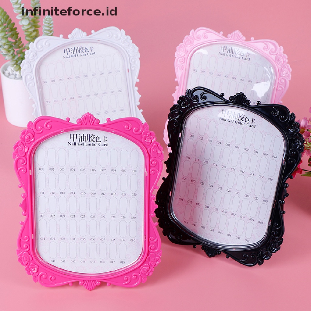 (Infiniteforce.Id) 48 Pcs Kuku Palsu Untuk Display / Latihan Nail Art