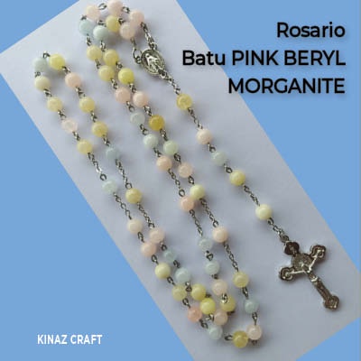 Rosario Batu Morganite (Pink Beryl Morganite Stone)