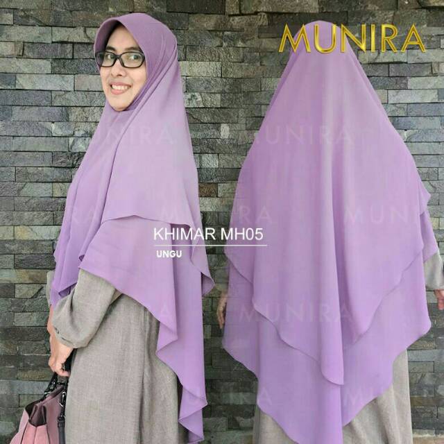 KHIMAR NEW ORI MUNIRA MH 05 | KHIMAR SYARI | KHIMAR PET BUSA PLEK | KHIMAR CERUTY DOUBLE LAYER