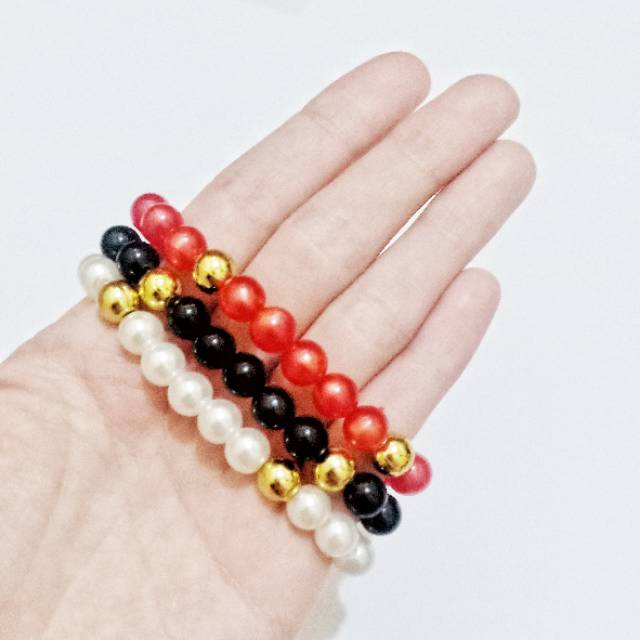 Anne Beads Pearl Bracelet Elastic Gelang Handmade Elastis Mote