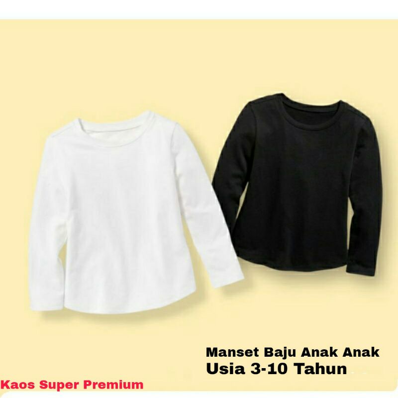 Manset Baju Anak Usia 3-10Tahun|Baju Anak Kaos Premium