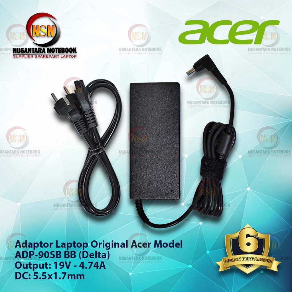 Adaptor Charger Original Acer 19V 4.74A DC 5.5*1.7mm DELTA