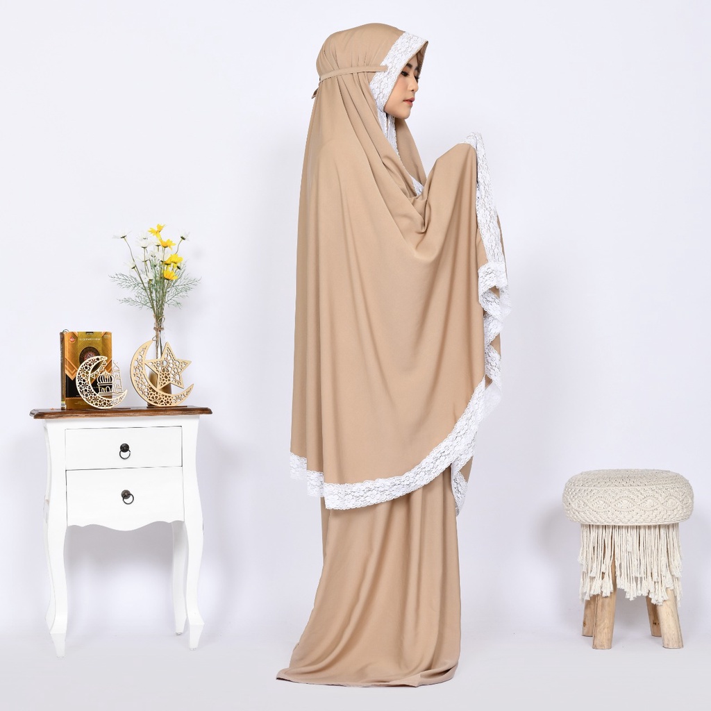 Mukena Dewasa Premium Renda Strech