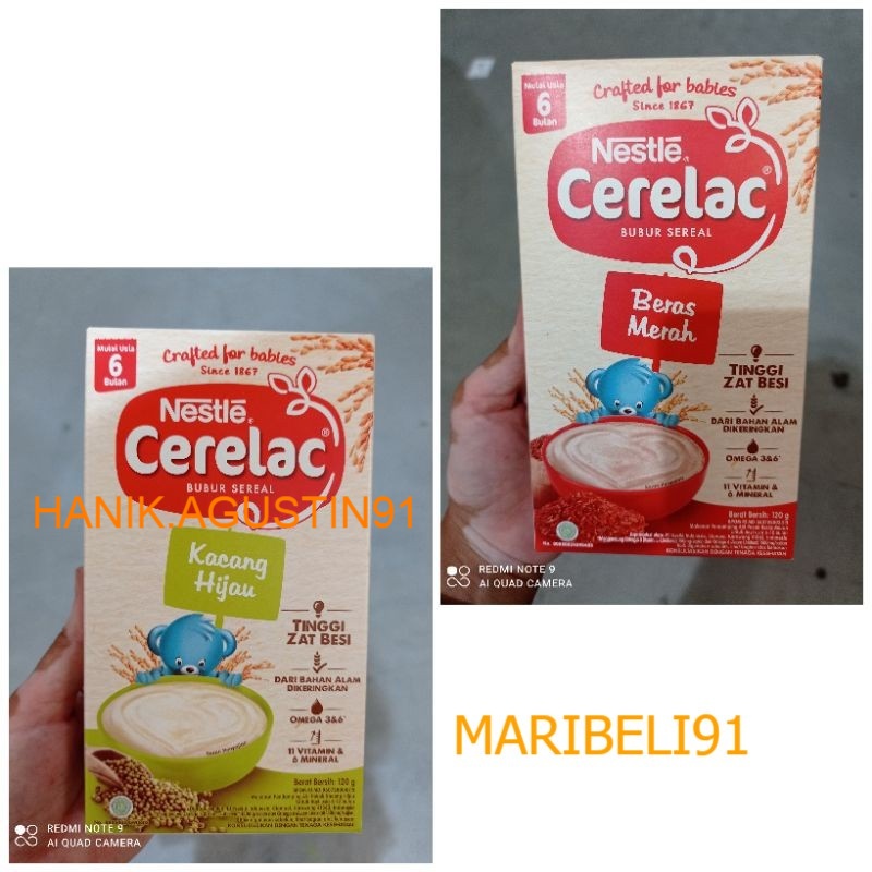 Nestle Cerelac Bubur Bayi Instant 6 bulan 120 g / bubur bayi cerelac / cerelac bubur bayi maribeli91