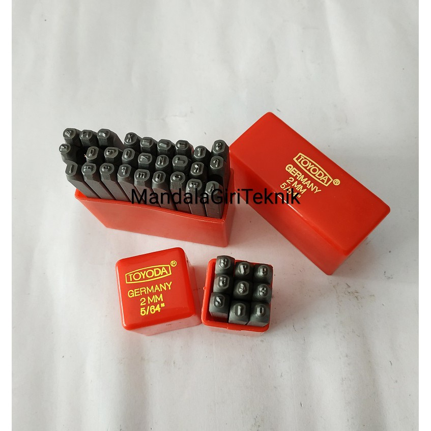 Alat ketok angka dan ketok huruf ukuran 2mm Full Set
