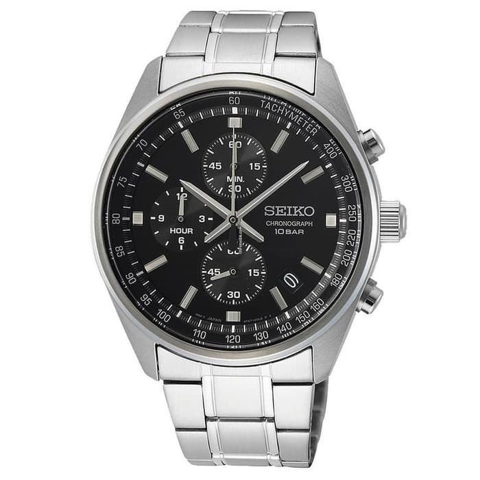 Seiko Quartz SSB379P1 Black Dial - Jam Tangan Pria SSB379