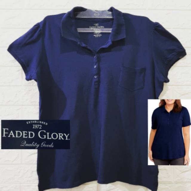 faded glory polo shirts womens
