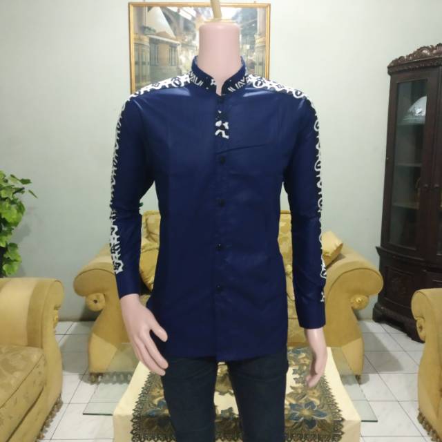 Baju Koko Pria Muslim Gus Azmi Syubbanul Muslimin Kombinasi Hadroh Azzahir Hilwa Ala Santri Terbaru!