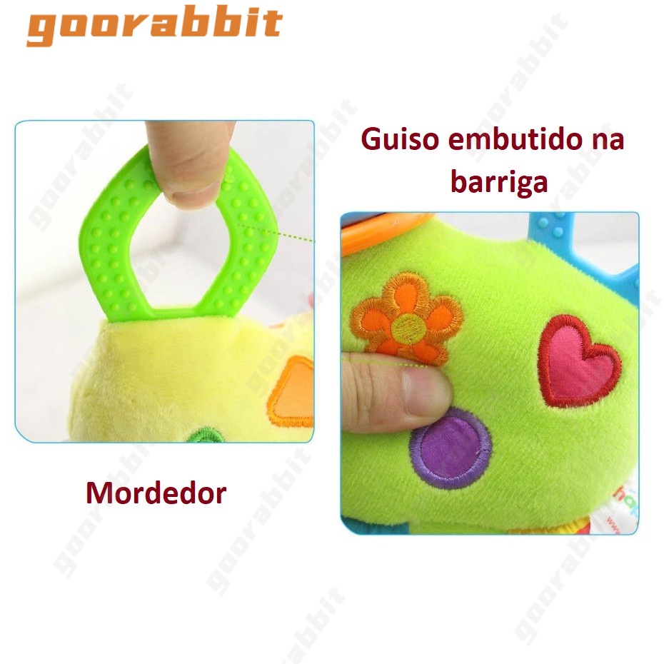 Mainan Kerincingan Genggam Dengan Bahan plush Halus Dan Warna Kuning Untuk Bayi