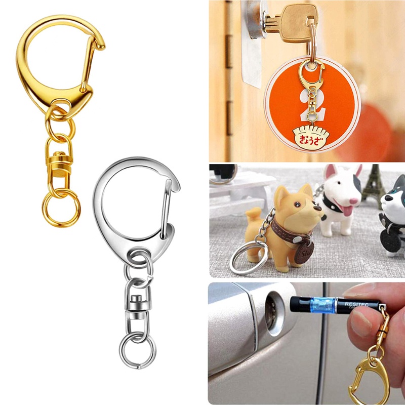 Siy Zinc Alloy Metal Blank Keyring Keychain Split Ring Keyfob Untuk Key Holder Rings Wanita Pria DIY Untuk Gantungan Kunci Untuk Kunci