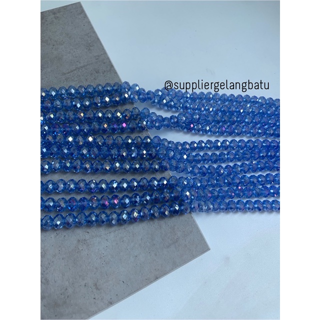 Crystal Ceko 12mm BIRU UNGU KUARSA kuarsa kristal blue purple quartz bahan kalung gelang anting strap mask kerajinan tangan craft citayam fashion week etink vintage elegan bali manik crystal perhiasan