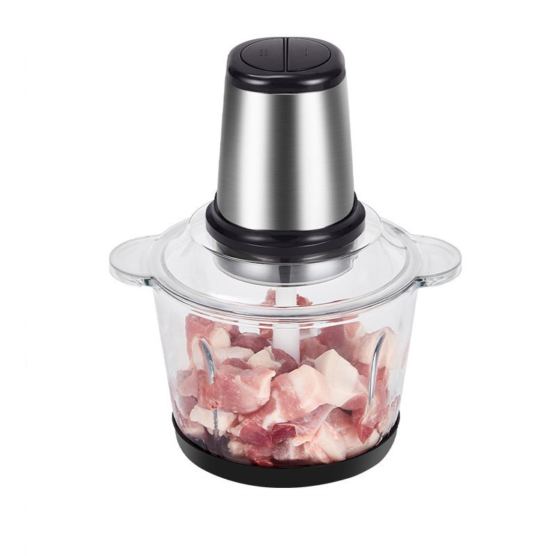 Blender Elektrik Penggiling Daging Stainless Steel / Blender Daging Stainless 2.L /  Meat Grinder Blender STAINLESS Chopper Serbaguna