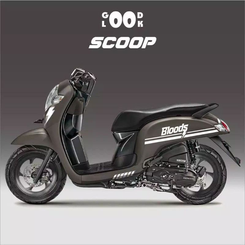 Cuting Sticker Striping Bloods SCOOPY SIMPLE cutiing stiker motor keren kekinian murah berkualitas