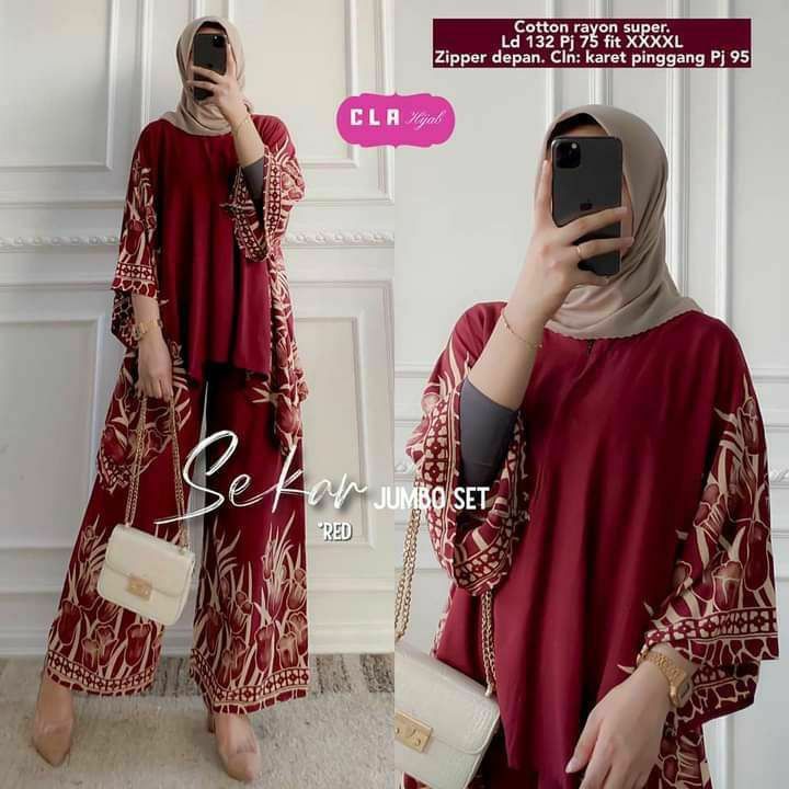 Setelan Tie Dye  Setelan Misma Jumbo Set by Sancaka Set Rayon Lengan Panjang Aik Big Set Jumbo Ld 140 DASTER SETELAN JUMBO SET // NIYARA JUMBO SET BY AMELIA // IRIS JUMBO SET // ONE SET JUMBO // SETELAN WANITA JUMBO LD 130 CM-sekar marun