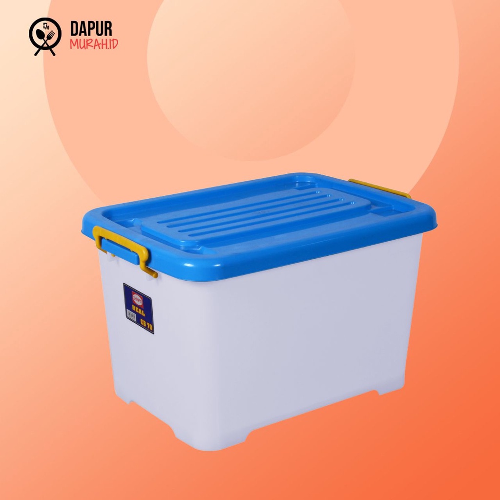 Shinpo Cb 70 sip 143 Kontainer Plastik Dengan Roda Real Container Box Kotak Penyimpanan