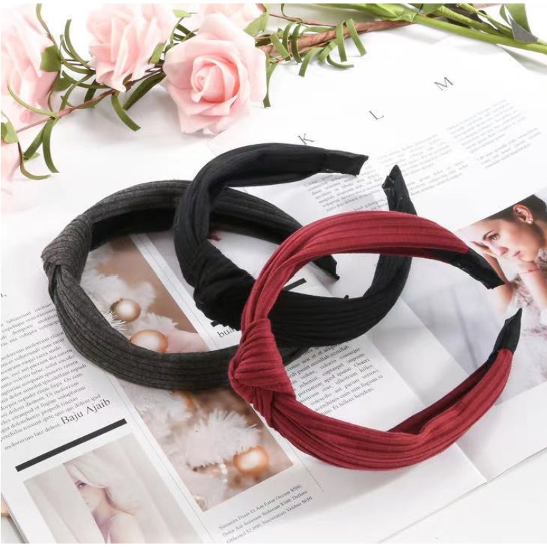 PA Bando Korea Bandana Wanita Murah Bando Polos Headband Korea Fashion Bando Simpul Aksesoris Rambut Wanita Import High Quality IR067