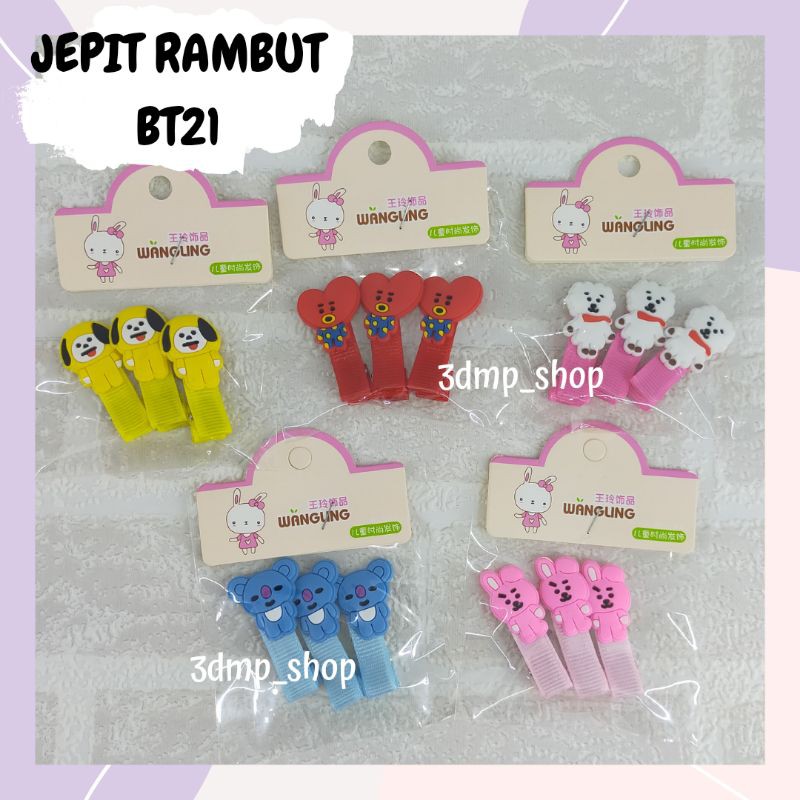 [3pc] Jepit rambut BT21 BTS KPOP Chimmy tata rj koya cooky