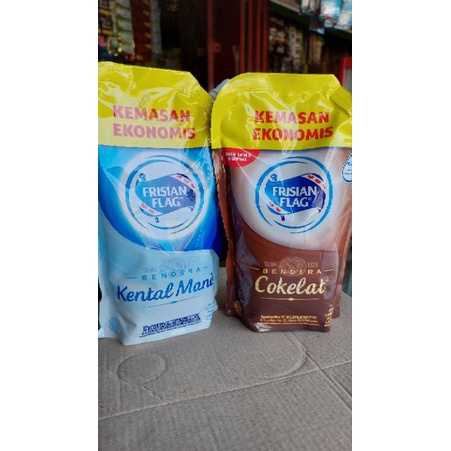 

Susu Kental Manis Frisian Flag (Pouch 560gr) Putih&Coklat