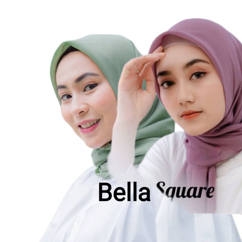 Hijab Kerudung Segiempat Bella Square Jilbab Bela  Polycotton