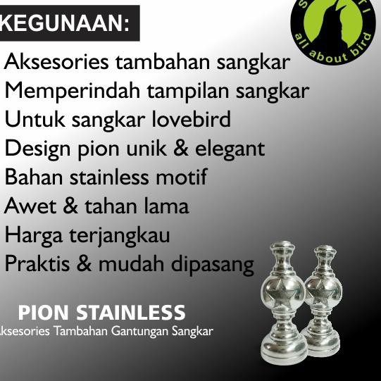 Diskon19% PION SANGKAR BURUNG LOVEBIRD STAINLESS