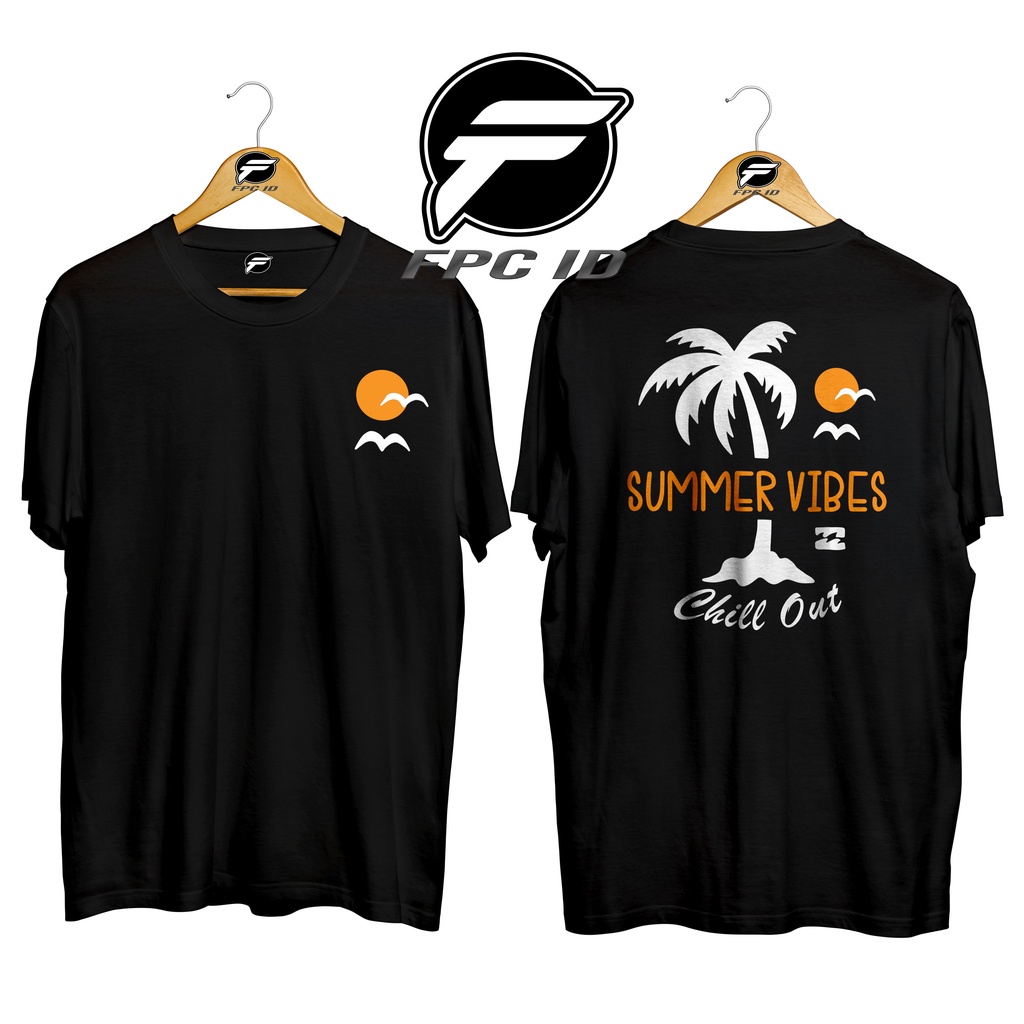 Kaos Surfing Summer Vibes Cotton Combed 30s Premium