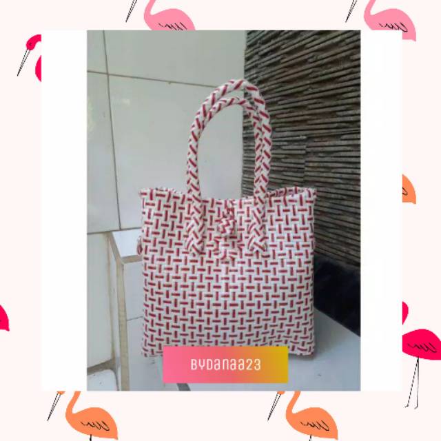 Tas anyaman plastik/tas handmade/tas kerajinan