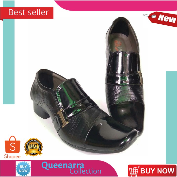 Wallbeth - Sepatu Pantofel Pria 6015t Hitam , Tan , marun 38-43 Terbaru Untuk Kerja Kantor , Acara f