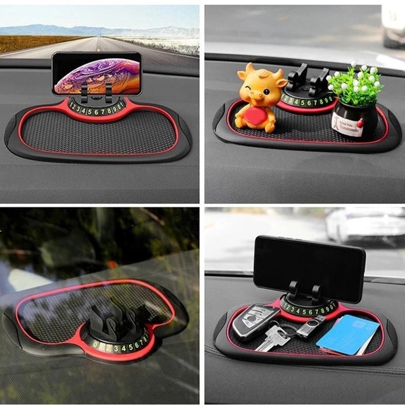 Bracket Dudukan Handphone Bentuk Angsa Rotasi 360 Derajat Anti Slip Untuk Dashboard Mobil