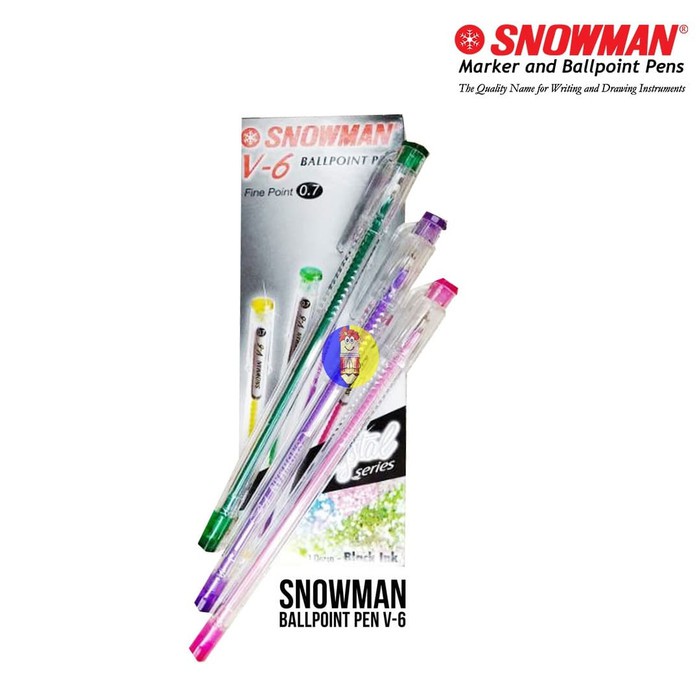 

TERLARIS/Pena Snowman V-6 Ballpoint Pen