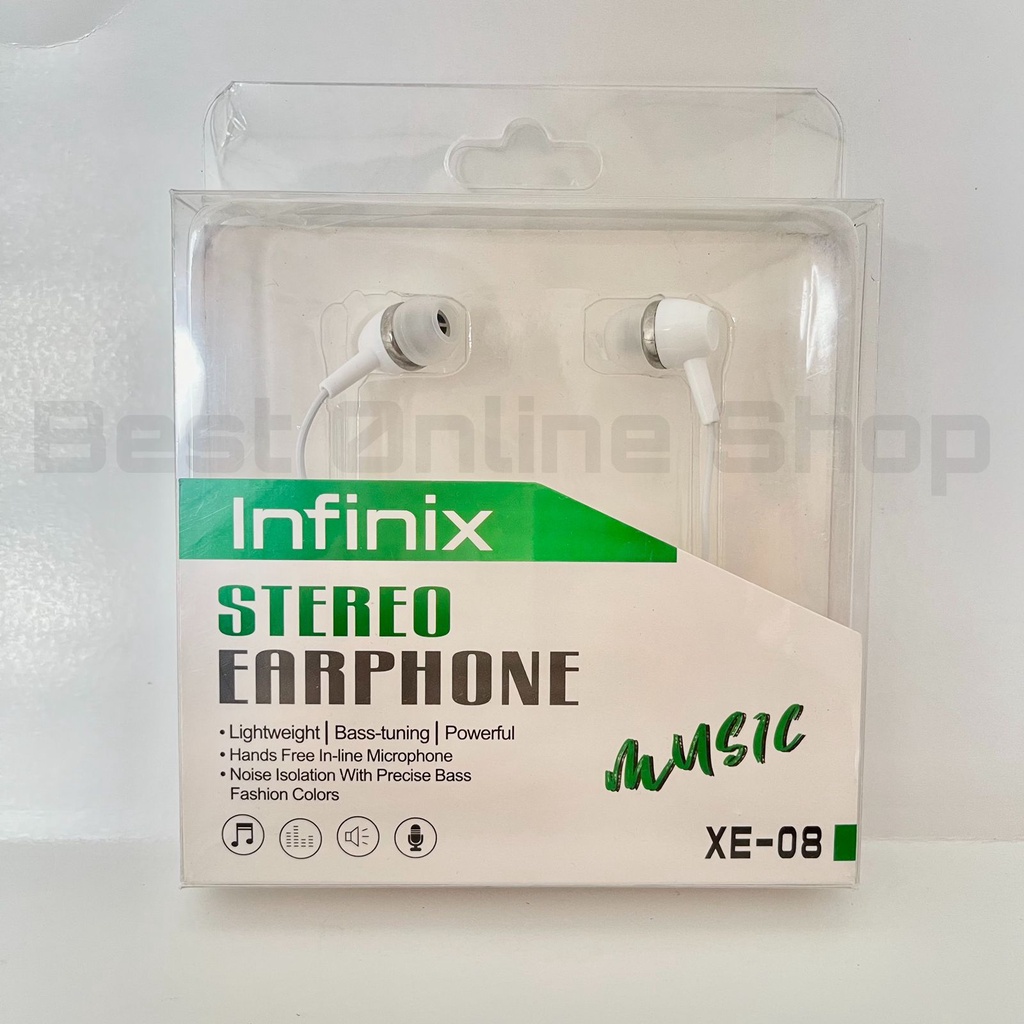 HEADSET INFINIX SMARTPHONE HP EARPHONE XE-08 ORIGINAL