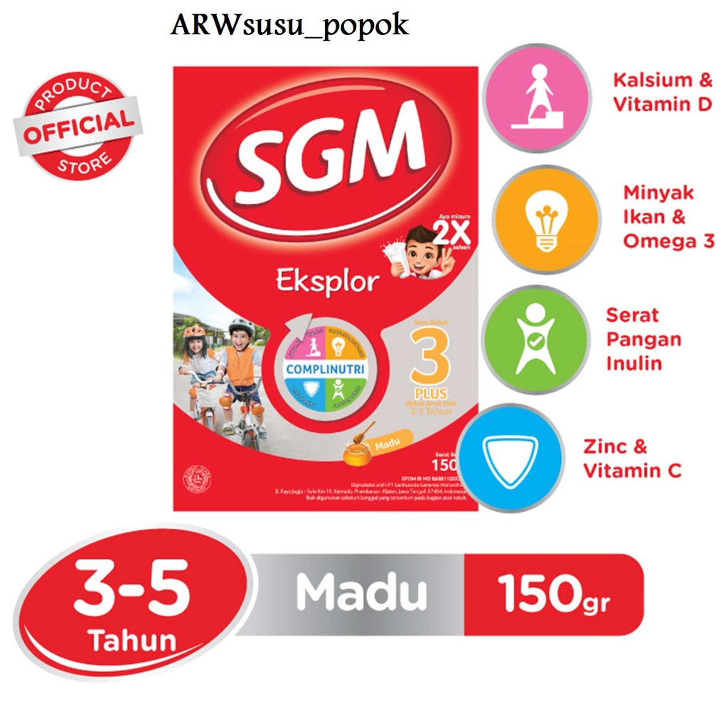 SGM Eksplor 3+ Madu 150gr