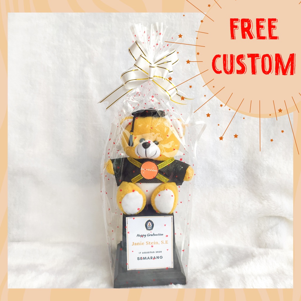 Piala Boneka Wisuda Custom Semarang | Hadiah Sidang Toga | Kado Lucu Murah dan Terbaik Plastik