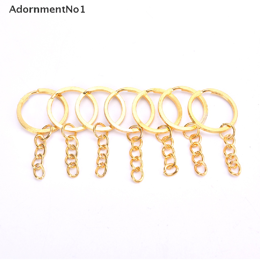 (AdornmentNo1) 220pcs / Set Gantungan Kunci + Rantai + Jump Ring + Sekrup + Eye Pins Bahan Resin Untuk Kerajinan Tangan DIY